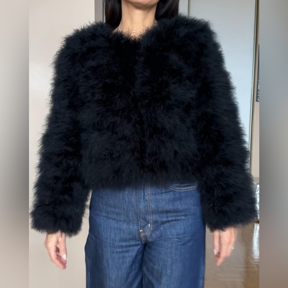 ❌SOLD ON MY INSTAGRAM FOX The Label Black Feather Jacket - Picture 4 of 13